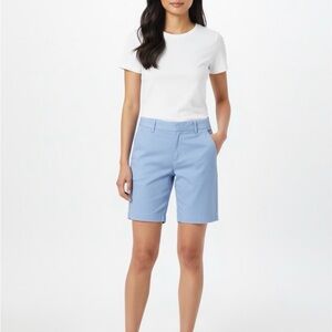 Vince Women’s Sky Blue Cotton Stretch Bermuda Shorts – Size 4